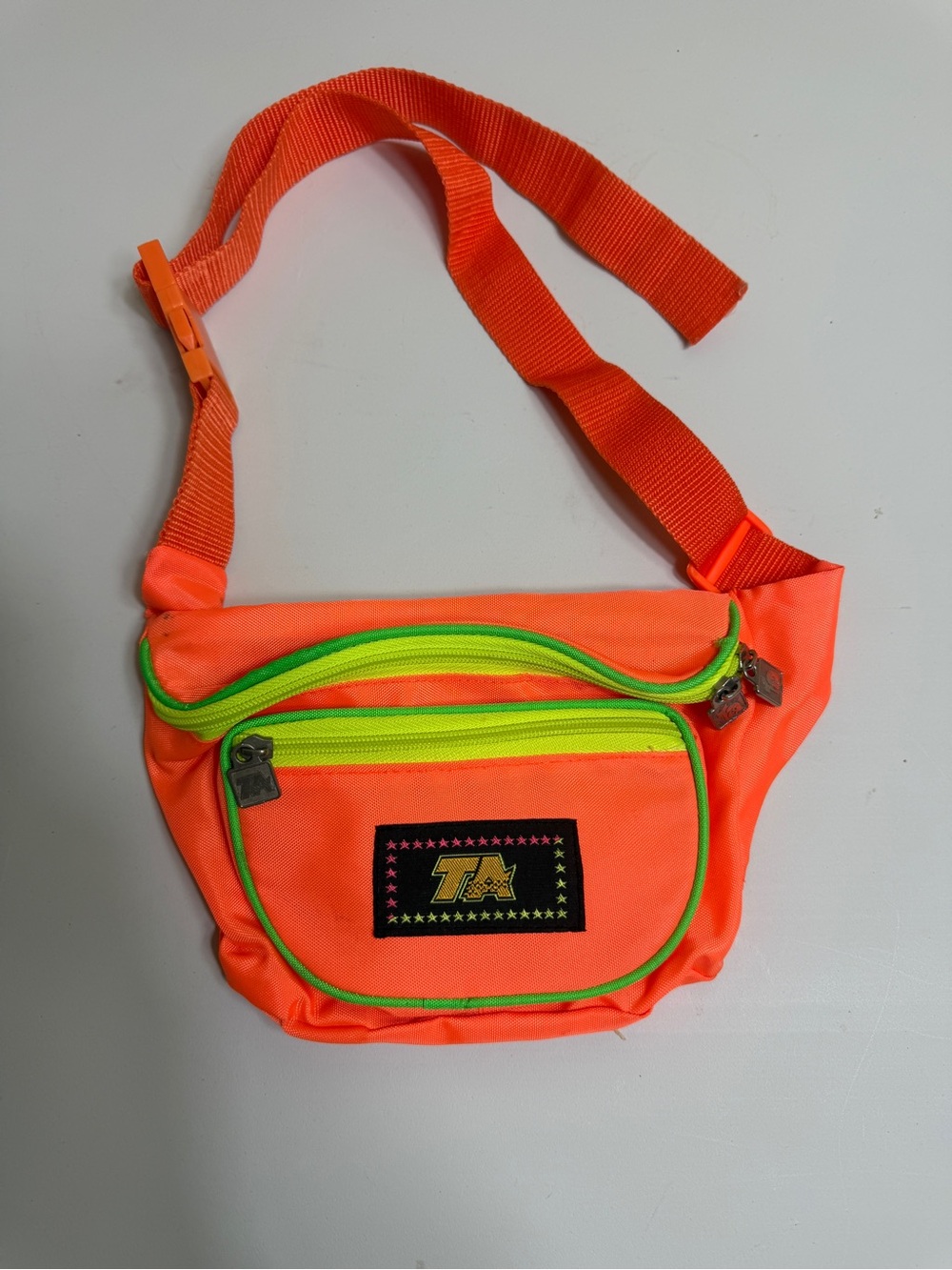 Vintage Neon Orange TA Fanny Pack – 80s/90s Retro Waist Bag